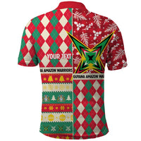 Personalized Amazon Warriors Cricket Christmas Polo Shirt Guyana Merry Xmas - Wonder Print Shop