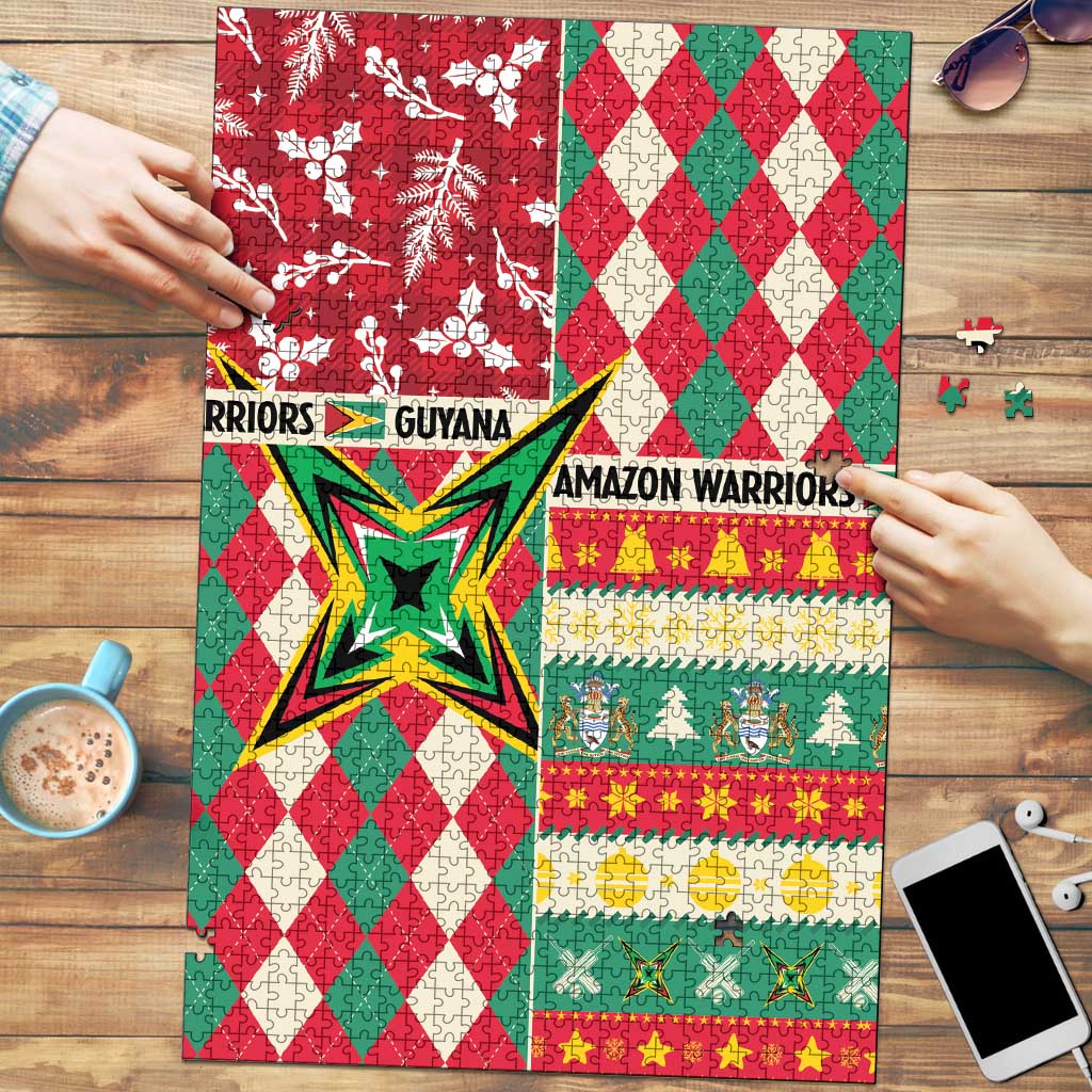 Amazon Warriors Cricket Christmas Puzzle Guyana Merry Xmas - Wonder Print Shop
