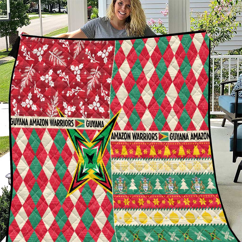 Amazon Warriors Cricket Christmas Quilt Guyana Merry Xmas - Wonder Print Shop