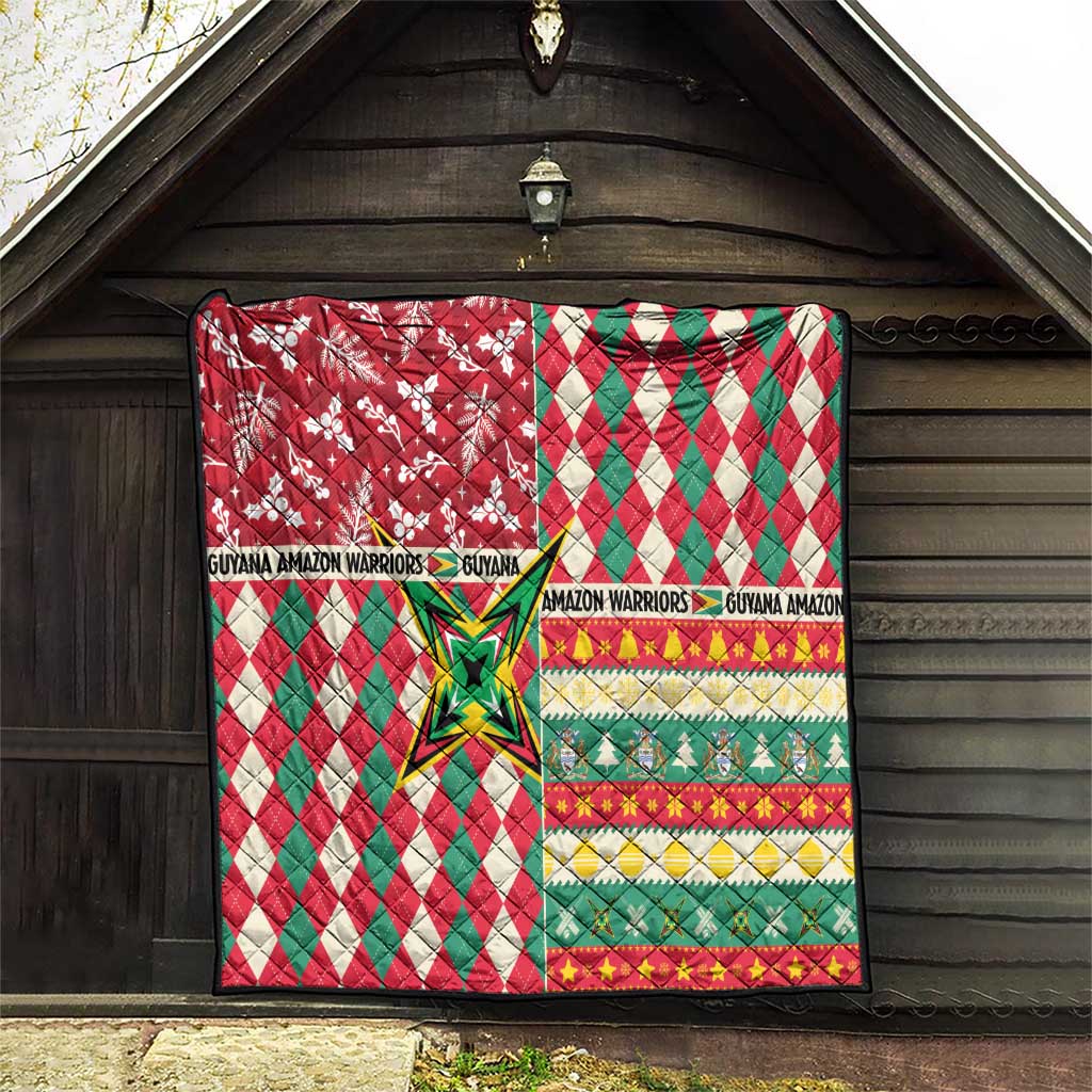 Amazon Warriors Cricket Christmas Quilt Guyana Merry Xmas - Wonder Print Shop