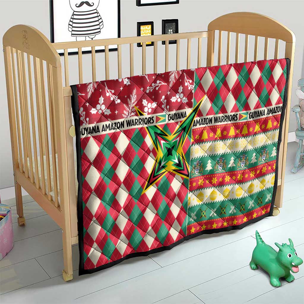 Amazon Warriors Cricket Christmas Quilt Guyana Merry Xmas - Wonder Print Shop