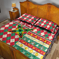 Amazon Warriors Cricket Christmas Quilt Bed Set Guyana Merry Xmas - Wonder Print Shop