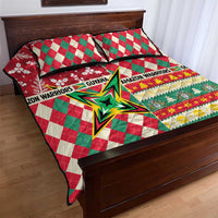 Amazon Warriors Cricket Christmas Quilt Bed Set Guyana Merry Xmas - Wonder Print Shop