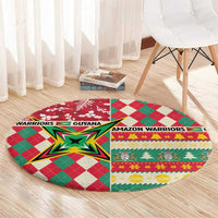 Amazon Warriors Cricket Christmas Round Carpet Guyana Merry Xmas - Wonder Print Shop