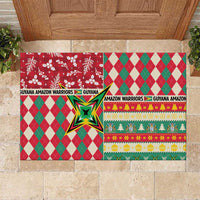 Amazon Warriors Cricket Christmas Rubber Doormat Guyana Merry Xmas - Wonder Print Shop
