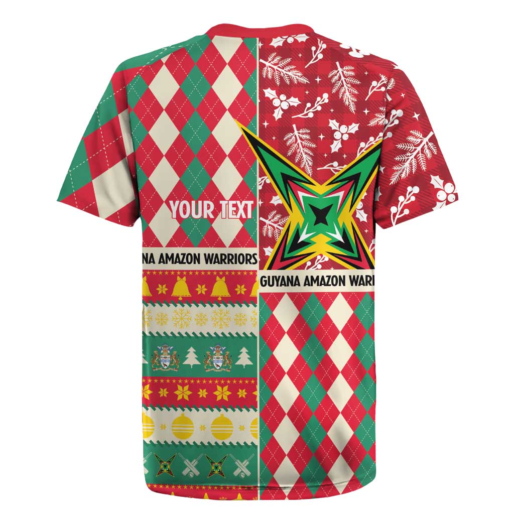 Personalized Amazon Warriors Cricket Christmas Rugby Jersey Guyana Merry Xmas - Wonder Print Shop