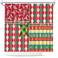 Amazon Warriors Cricket Christmas Shower Curtain Guyana Merry Xmas - Wonder Print Shop