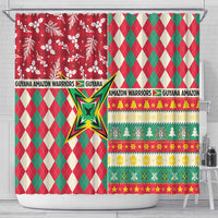Amazon Warriors Cricket Christmas Shower Curtain Guyana Merry Xmas - Wonder Print Shop