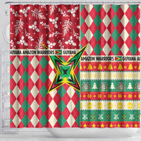 Amazon Warriors Cricket Christmas Shower Curtain Guyana Merry Xmas - Wonder Print Shop