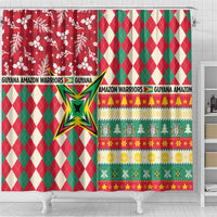 Amazon Warriors Cricket Christmas Shower Curtain Guyana Merry Xmas - Wonder Print Shop