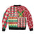 Personalized Amazon Warriors Cricket Christmas Sleeve Zip Bomber Jacket Guyana Merry Xmas - Wonder Print Shop