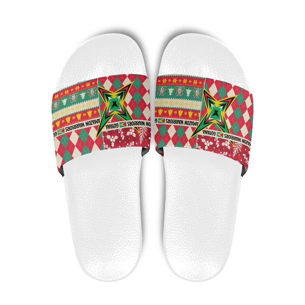 Amazon Warriors Cricket Christmas Slide Sandals Guyana Merry Xmas - Wonder Print Shop