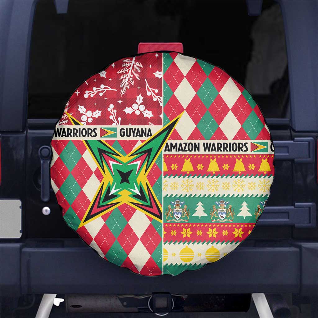 Amazon Warriors Cricket Christmas Spare Tire Cover Guyana Merry Xmas - Wonder Print Shop
