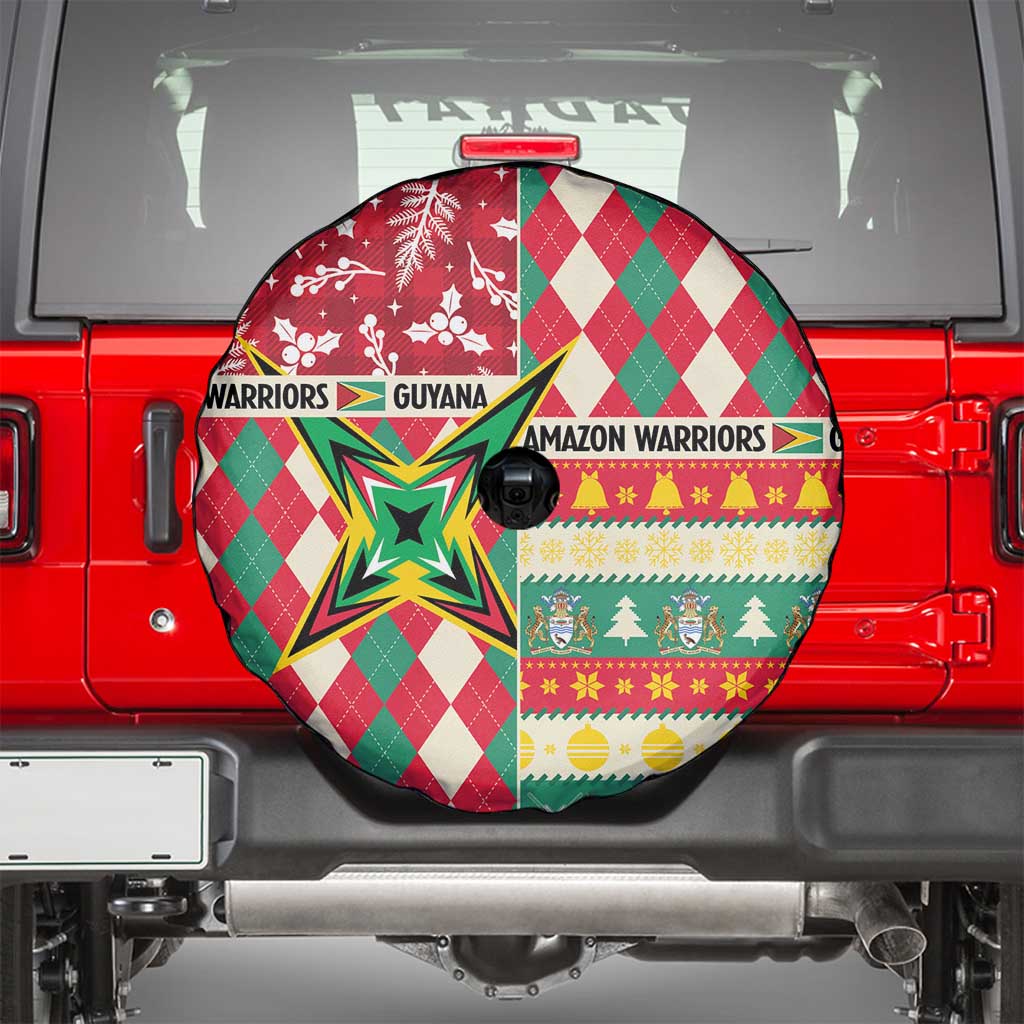 Amazon Warriors Cricket Christmas Spare Tire Cover Guyana Merry Xmas - Wonder Print Shop