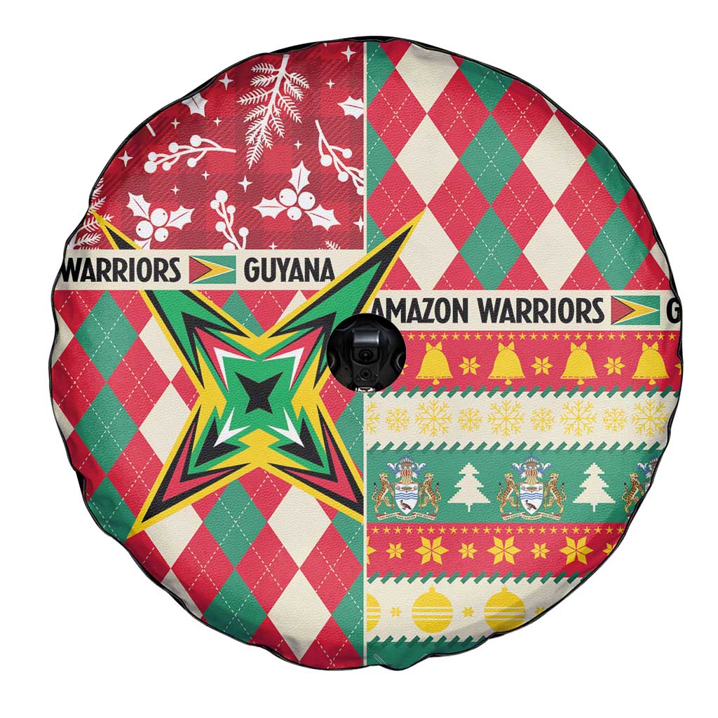Amazon Warriors Cricket Christmas Spare Tire Cover Guyana Merry Xmas - Wonder Print Shop
