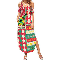 Personalized Amazon Warriors Cricket Christmas Summer Maxi Dress Guyana Merry Xmas - Wonder Print Shop