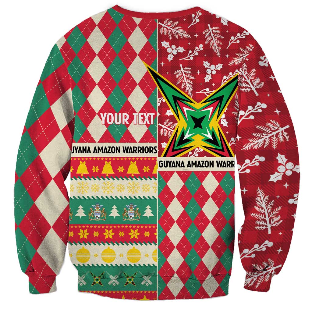 Personalized Amazon Warriors Cricket Christmas Sweatshirt Guyana Merry Xmas - Wonder Print Shop
