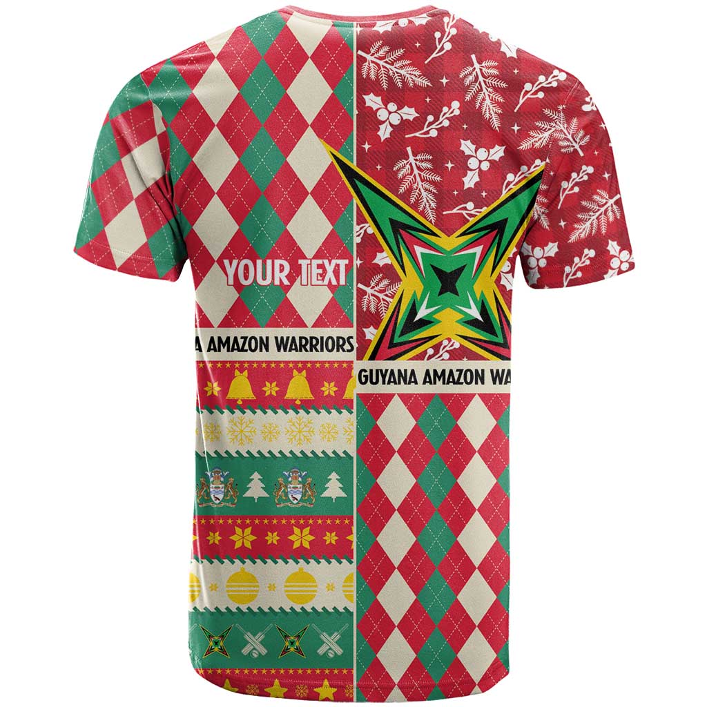 Personalized Amazon Warriors Cricket Christmas T Shirt Guyana Merry Xmas - Wonder Print Shop