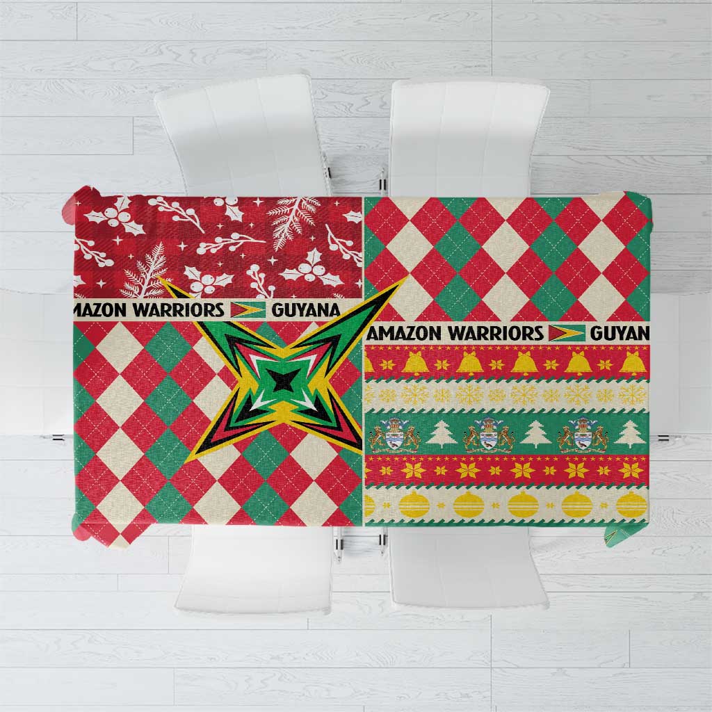 Amazon Warriors Cricket Christmas Tablecloth Guyana Merry Xmas - Wonder Print Shop