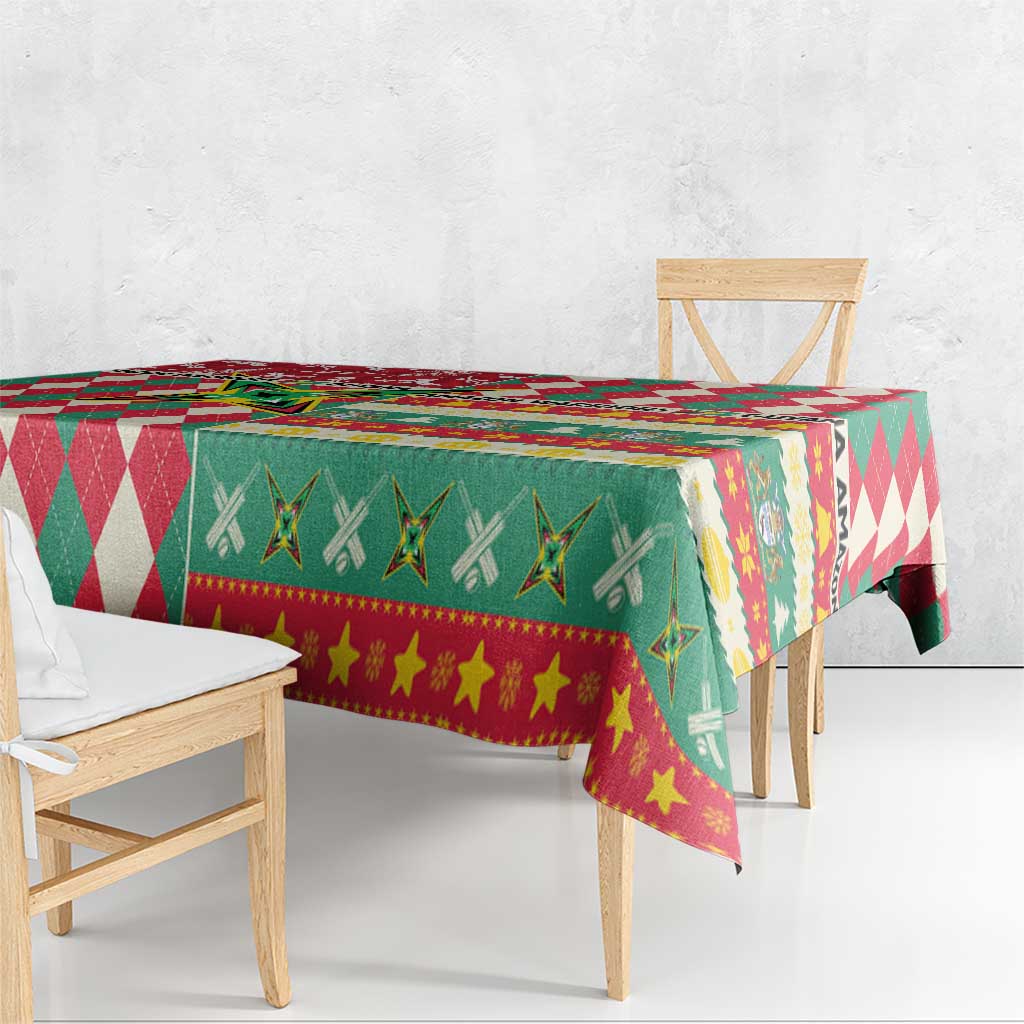 Amazon Warriors Cricket Christmas Tablecloth Guyana Merry Xmas - Wonder Print Shop