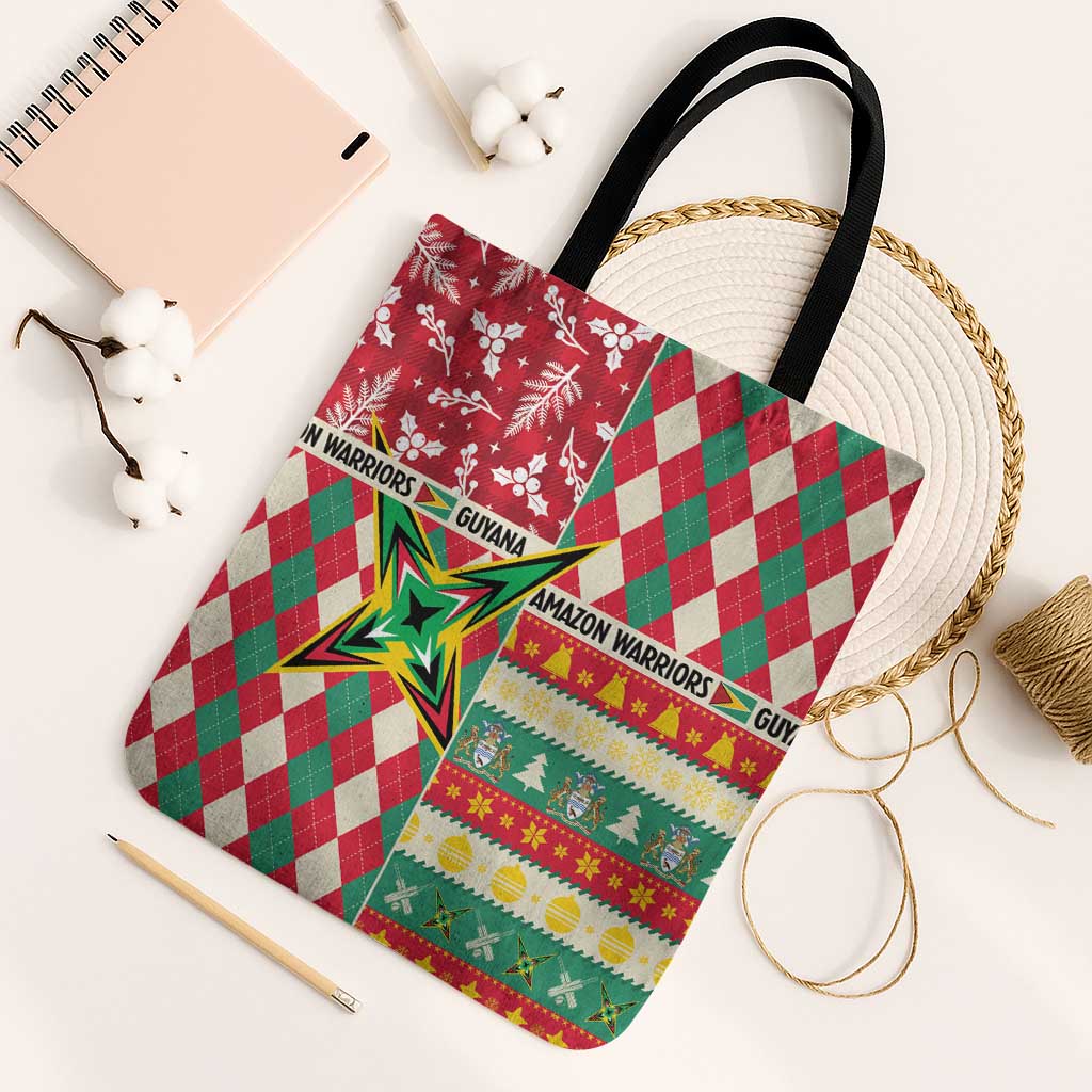 Amazon Warriors Cricket Christmas Tote Bag Guyana Merry Xmas - Wonder Print Shop
