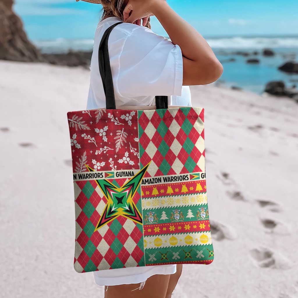 Amazon Warriors Cricket Christmas Tote Bag Guyana Merry Xmas - Wonder Print Shop