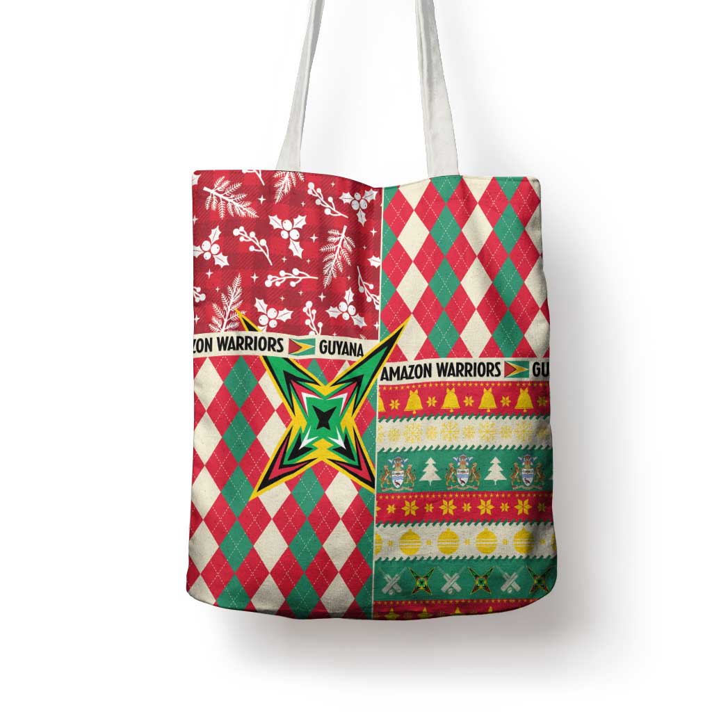 Amazon Warriors Cricket Christmas Tote Bag Guyana Merry Xmas - Wonder Print Shop