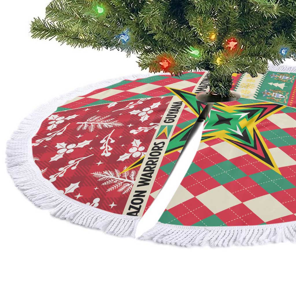 Amazon Warriors Cricket Christmas Tree Skirt Guyana Merry Xmas - Wonder Print Shop