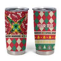 Personalized Amazon Warriors Cricket Christmas Tumbler Cup Guyana Merry Xmas - Wonder Print Shop