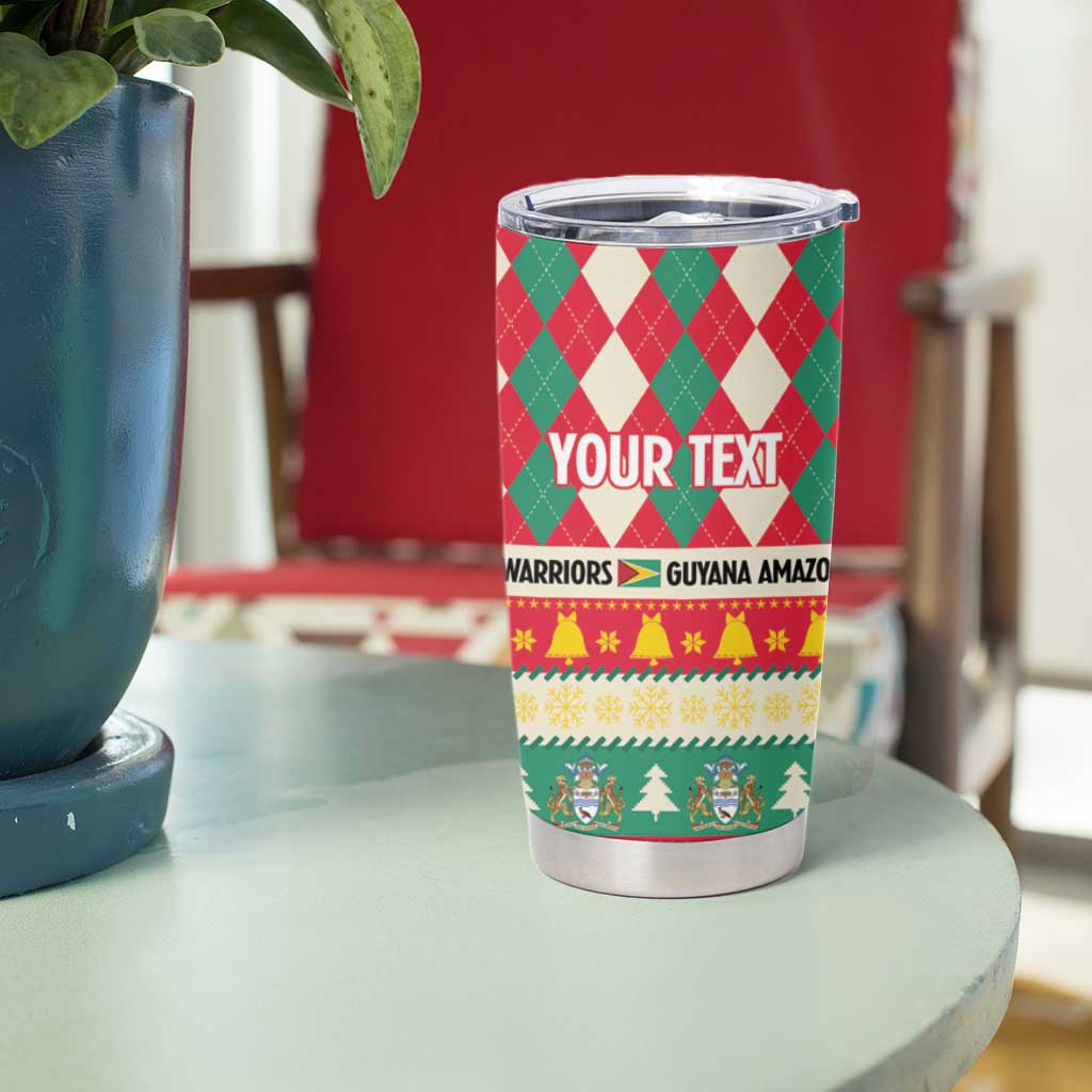 Personalized Amazon Warriors Cricket Christmas Tumbler Cup Guyana Merry Xmas - Wonder Print Shop