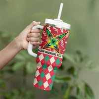 Personalized Amazon Warriors Cricket Christmas Tumbler With Handle Guyana Merry Xmas - Wonder Print Shop