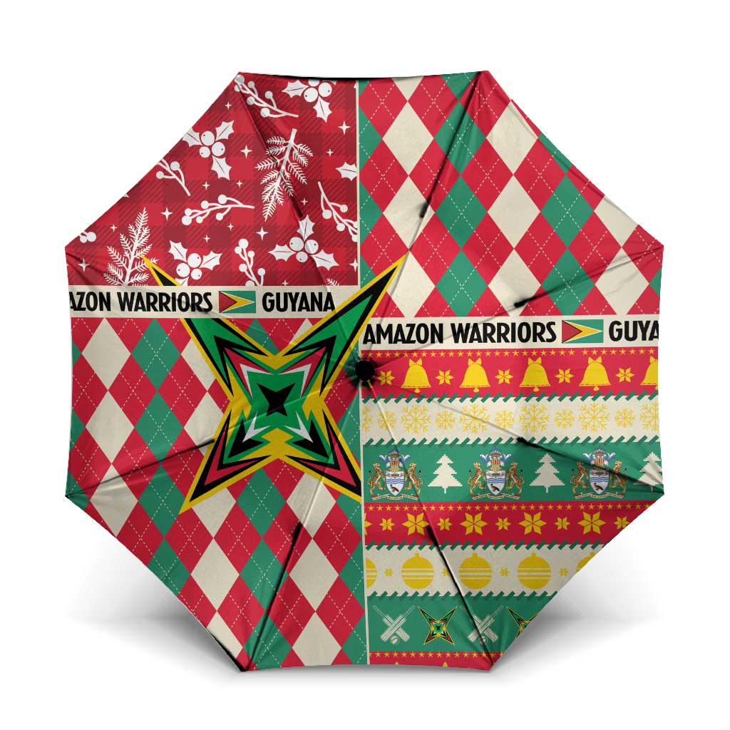 Amazon Warriors Cricket Christmas Umbrella Guyana Merry Xmas - Wonder Print Shop