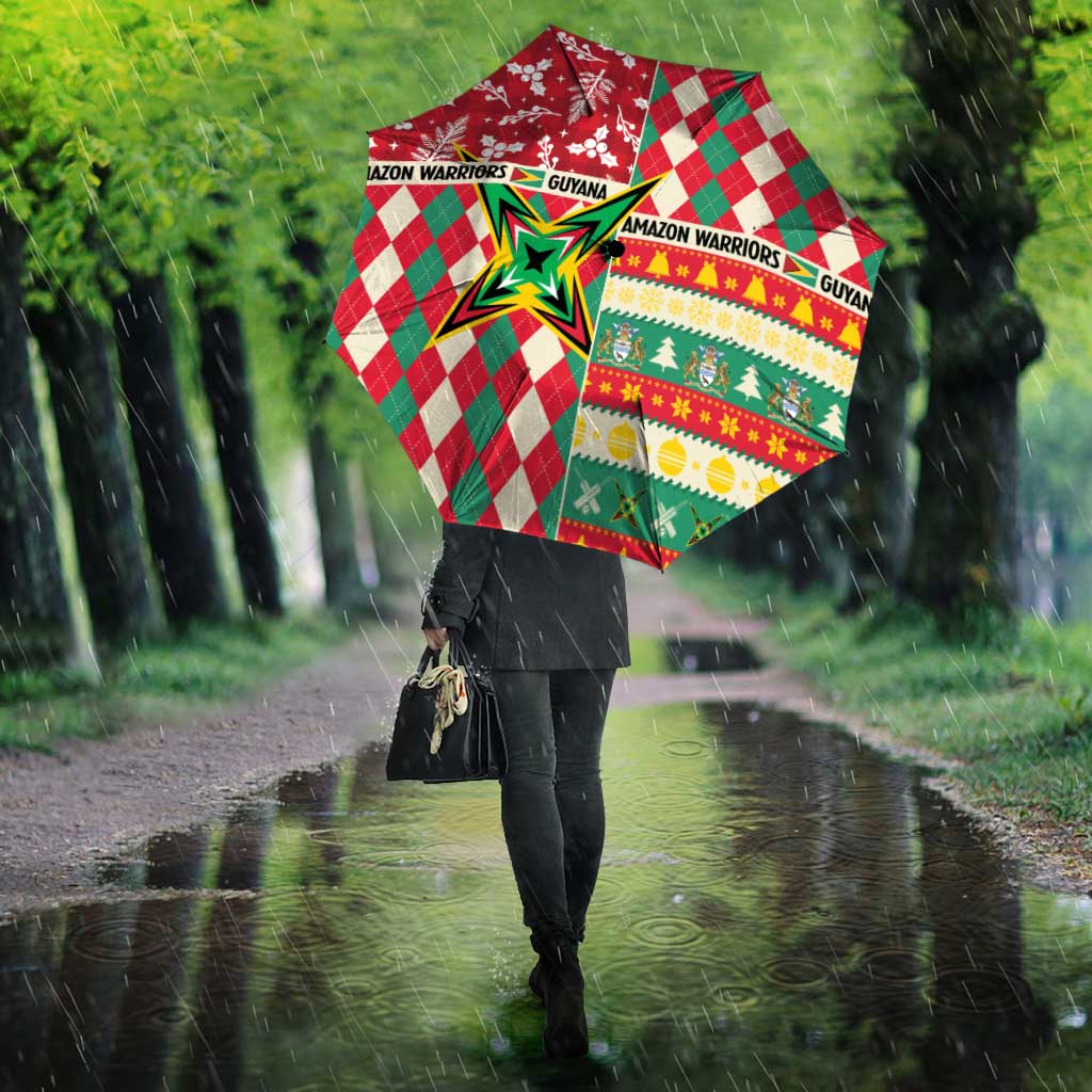 Amazon Warriors Cricket Christmas Umbrella Guyana Merry Xmas - Wonder Print Shop