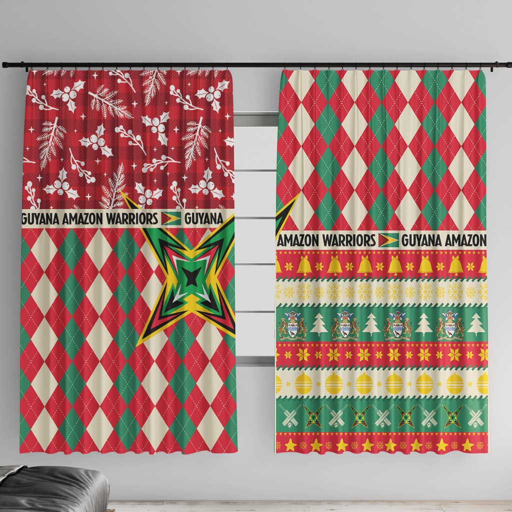 Amazon Warriors Cricket Christmas Window Curtain Guyana Merry Xmas - Wonder Print Shop