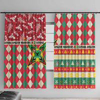Amazon Warriors Cricket Christmas Window Curtain Guyana Merry Xmas - Wonder Print Shop