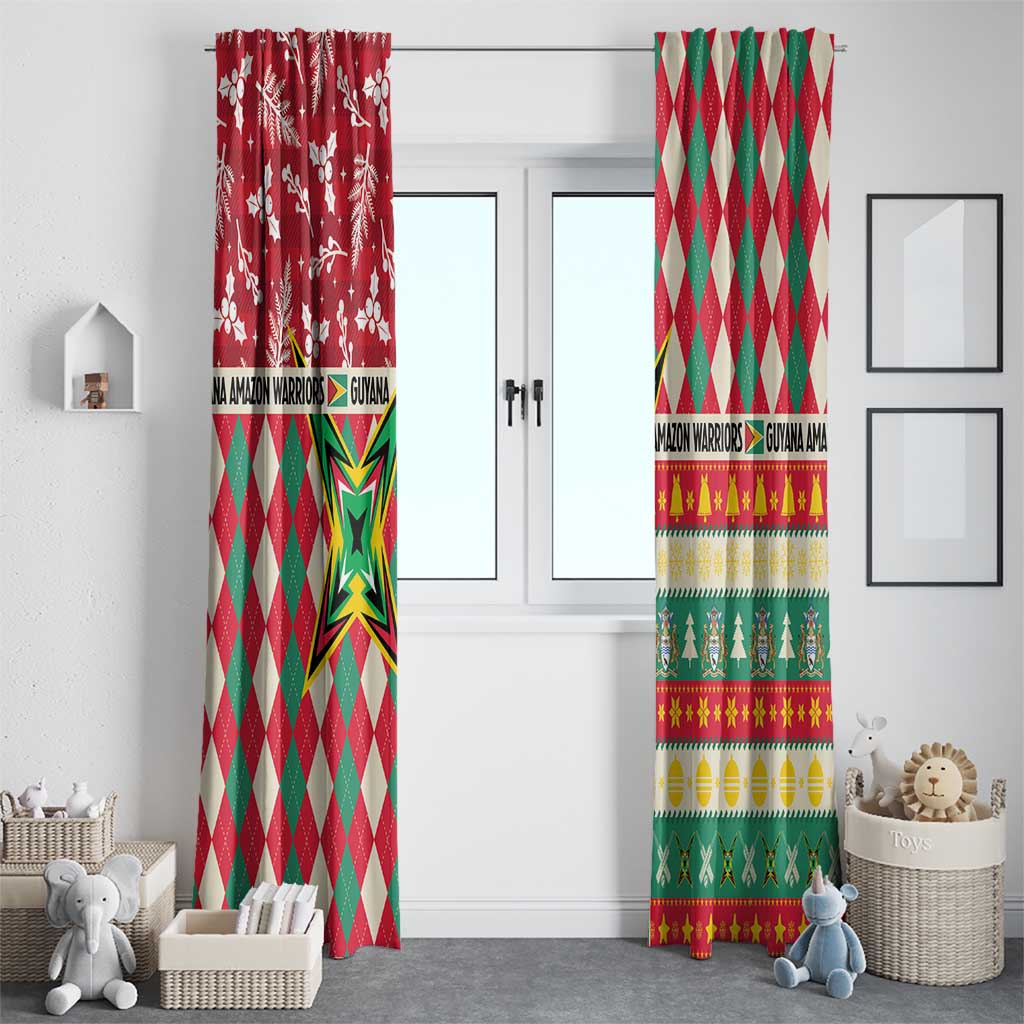Amazon Warriors Cricket Christmas Window Curtain Guyana Merry Xmas - Wonder Print Shop