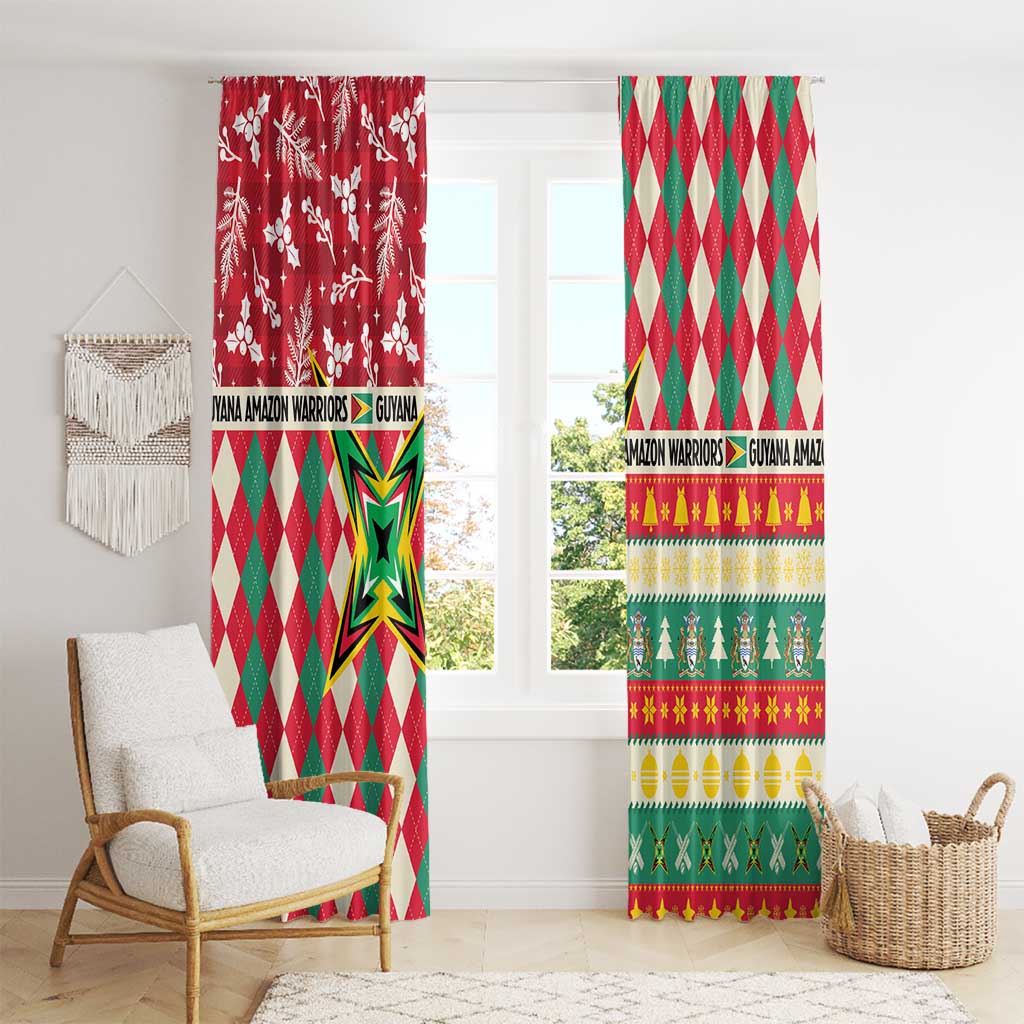 Amazon Warriors Cricket Christmas Window Curtain Guyana Merry Xmas - Wonder Print Shop