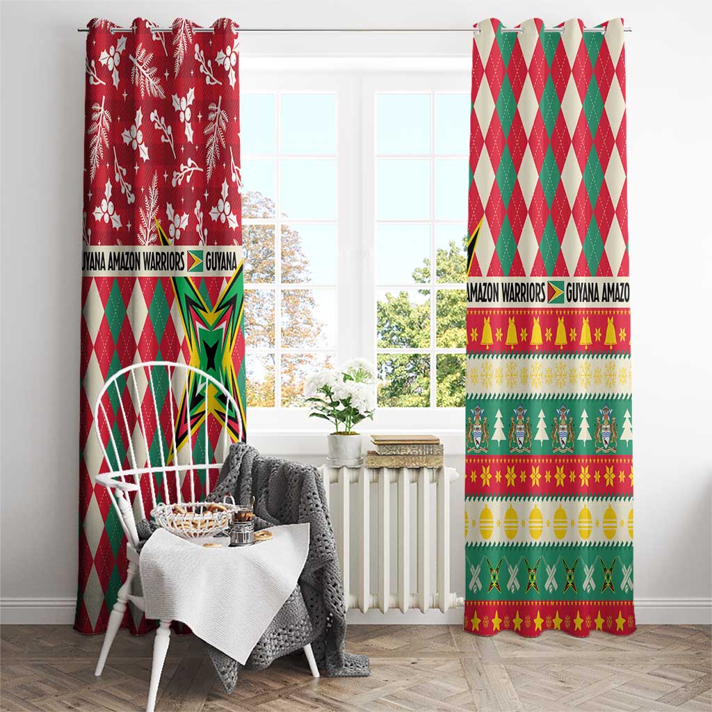 Amazon Warriors Cricket Christmas Window Curtain Guyana Merry Xmas - Wonder Print Shop