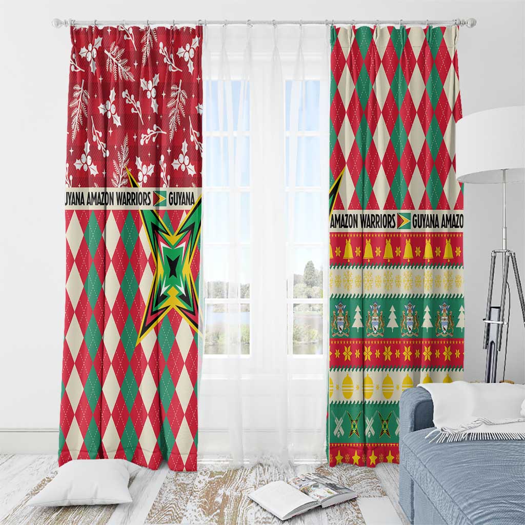 Amazon Warriors Cricket Christmas Window Curtain Guyana Merry Xmas - Wonder Print Shop