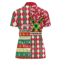 Personalized Amazon Warriors Cricket Christmas Women Polo Shirt Guyana Merry Xmas - Wonder Print Shop