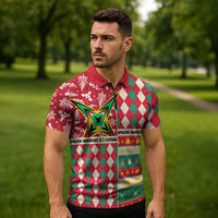 Personalized Amazon Warriors Cricket Christmas Zipper Polo Shirt Guyana Merry Xmas - Wonder Print Shop