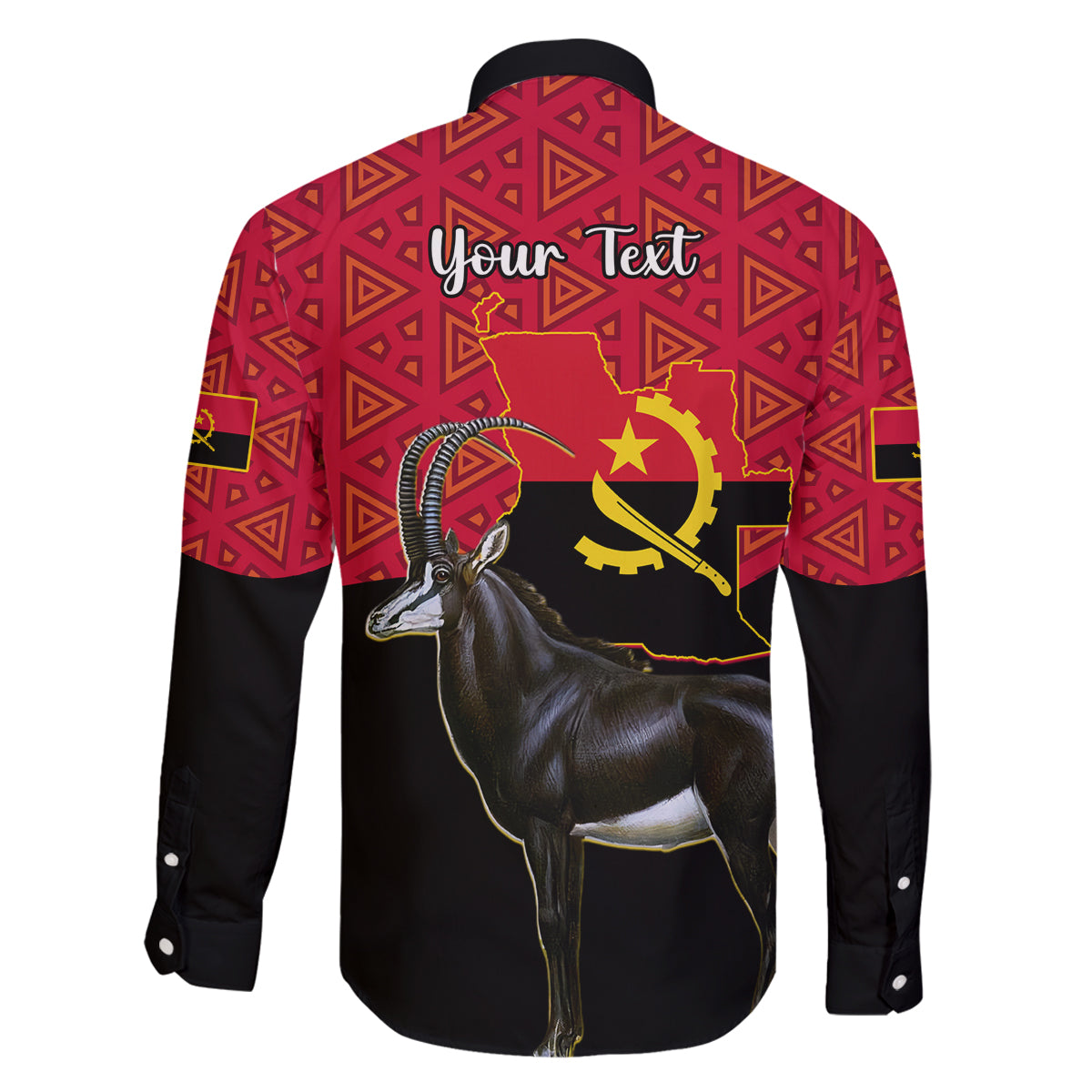 Personalised Angola Independence Day Family Matching Off Shoulder Short Dress and Hawaiian Shirt Angolan Samakaka With Giant Sable Antelope - Wonder Print Shop