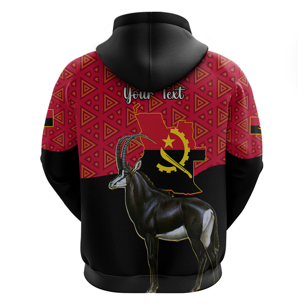 Personalised Angola Independence Day Hoodie Angolan Samakaka With Giant Sable Antelope - Wonder Print Shop