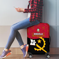 Personalised Angola Independence Day Luggage Cover Angolan Samakaka With Giant Sable Antelope - Wonder Print Shop