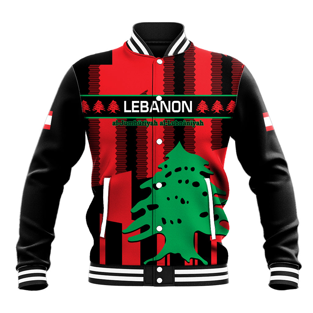 Personalised Lebanon Independence Day Baseball Jacket Lebanese Cedar 80 Years Of Anniversary - Wonder Print Shop