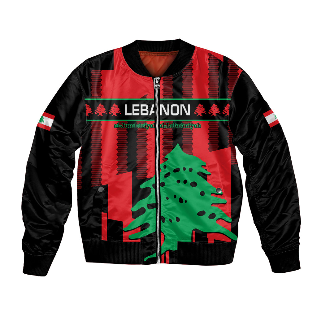 Personalised Lebanon Independence Day Bomber Jacket Lebanese Cedar 80 Years Of Anniversary - Wonder Print Shop