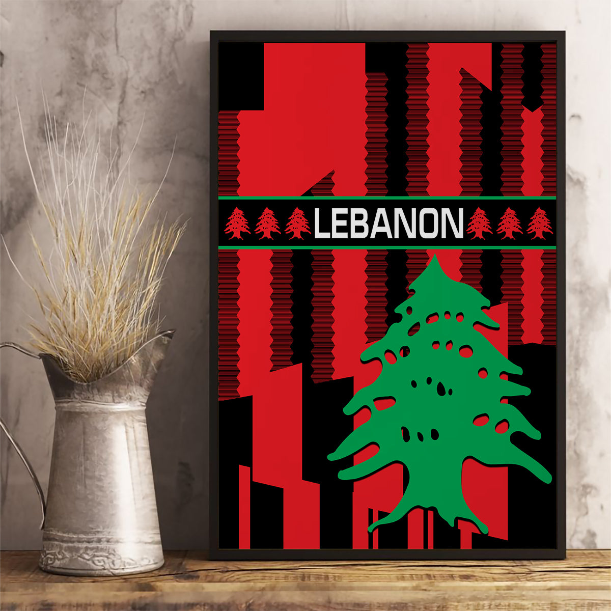 Personalised Lebanon Independence Day Canvas Wall Art Lebanese Cedar 80 Years Of Anniversary - Wonder Print Shop