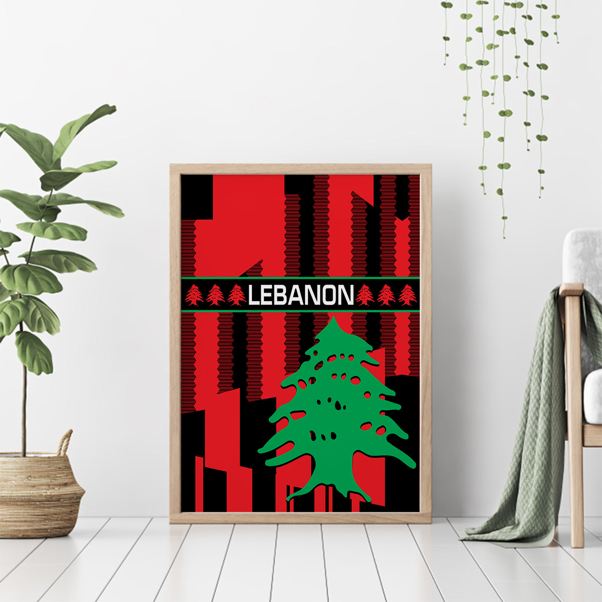 Personalised Lebanon Independence Day Canvas Wall Art Lebanese Cedar 80 Years Of Anniversary - Wonder Print Shop