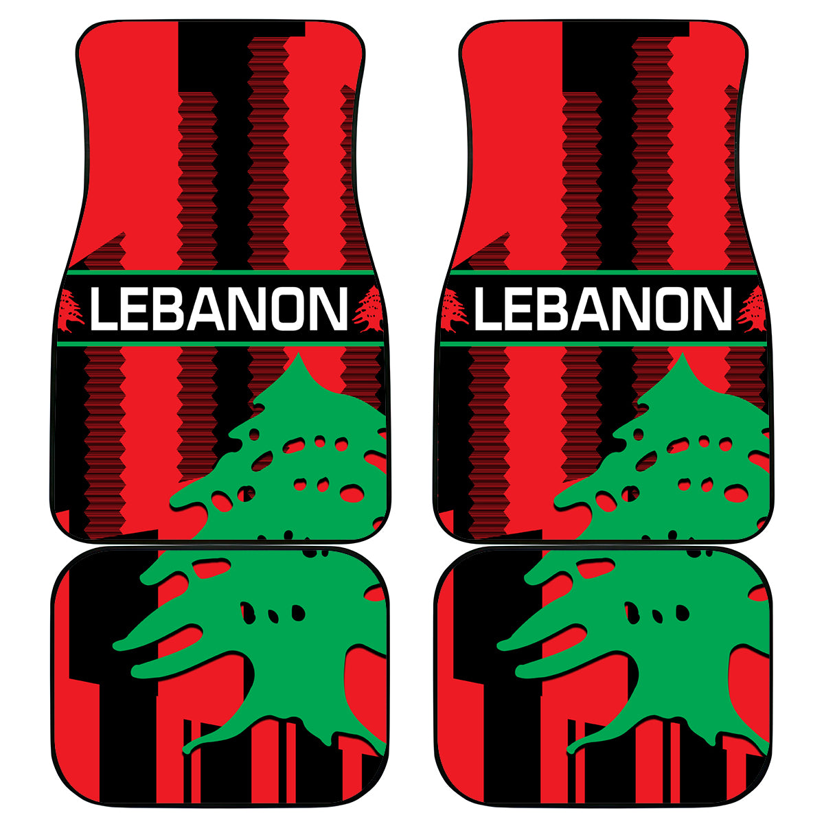 Personalised Lebanon Independence Day Car Mats Lebanese Cedar 80 Years Of Anniversary - Wonder Print Shop