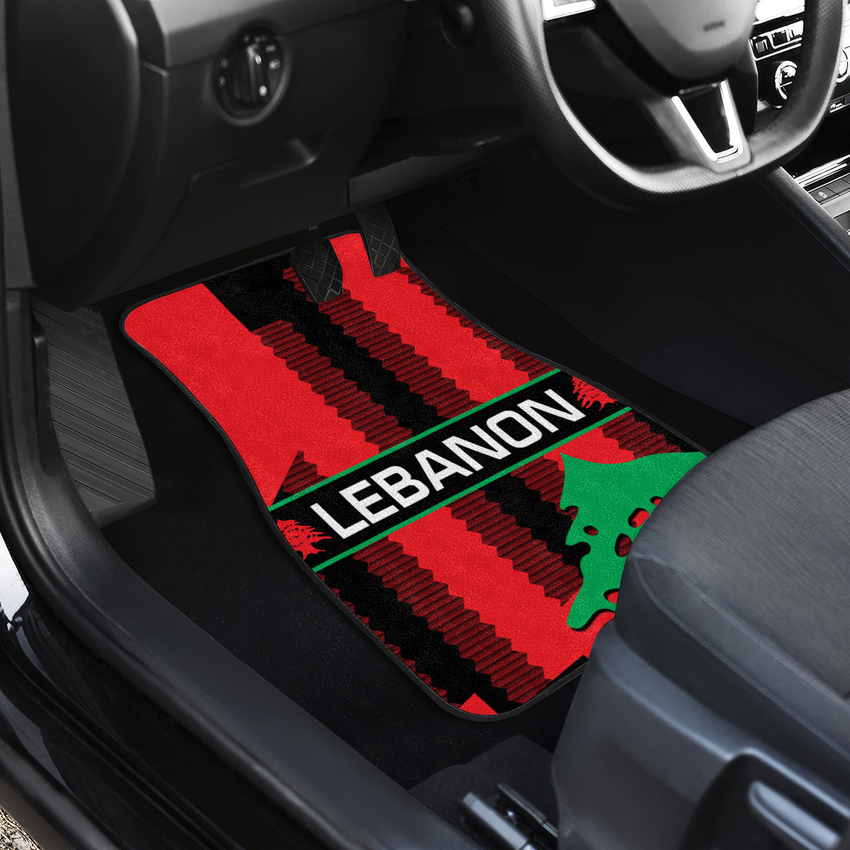 Personalised Lebanon Independence Day Car Mats Lebanese Cedar 80 Years Of Anniversary - Wonder Print Shop